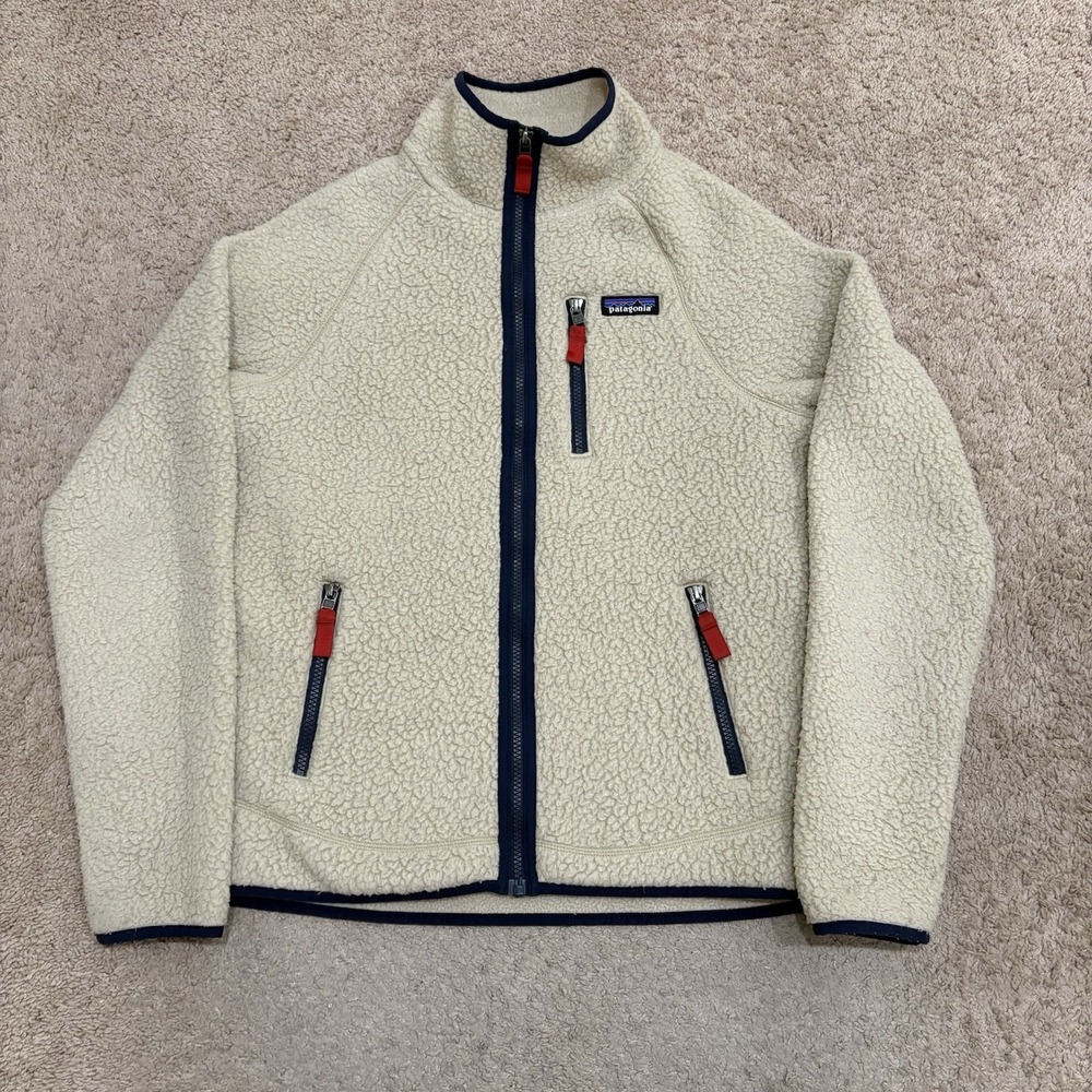Patagonia Retro Pile Jacket Men's Small El Cap Khaki Full Zip Fleece